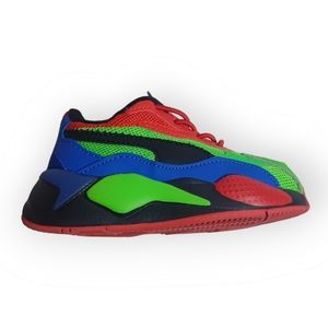 PUMA RS-X Tailer Ball Basketball Shoes Boys Sz 6 C Boys Sneakers Green Blue